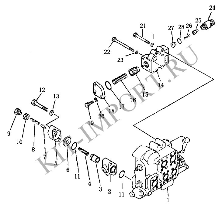 болт 01011-31210 для BLADE CONTROL VALVE ASS’Y 2