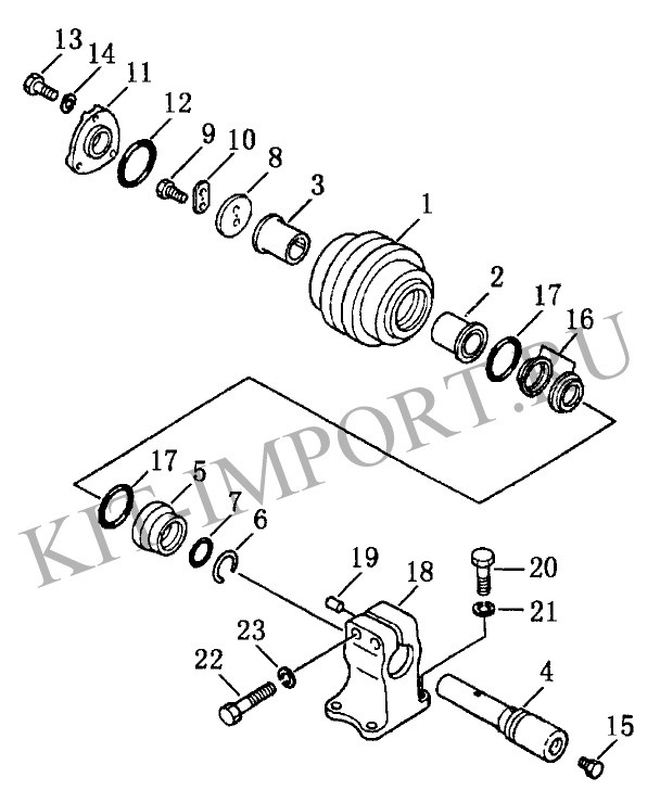 shaft 10Y-40-07006 для CARRIER ROLLER