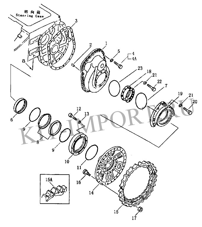болт 01010-31445 для FINAL DRIVE HOUSING AND SPROCKET