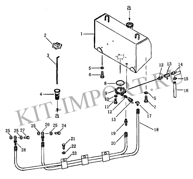 болт 01010-31465 для FUEL TANK AND PIPING