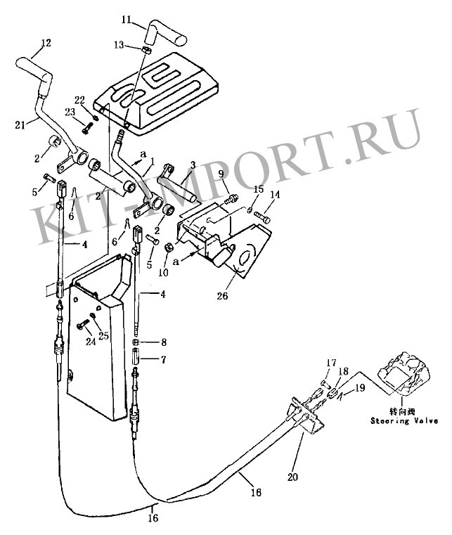 демпфер 195-43-41360 для STEERING CONTROL LEVER