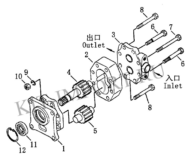 ведомая шестерня 07429-71051 для STEERING OIL PUMP
