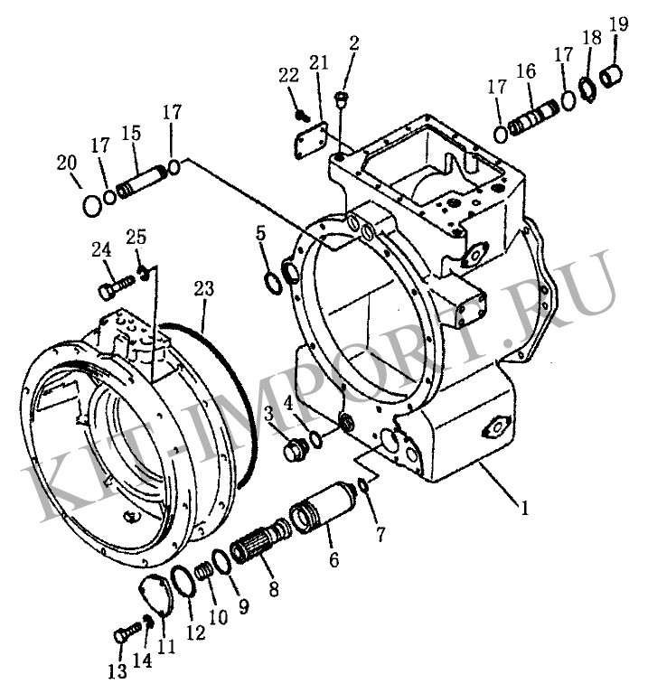 уплотнительное кольцо 07000-72055 для TORQFLOW TRANSMISSION CASE