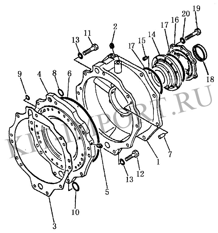 болт 01010-31045 для TORQFLOW TRANSMISSION REAR CASE
