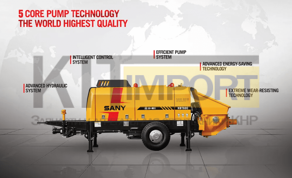 Стационарный бетононасос сверхвысокого давления SANY HBT90CH-2128D